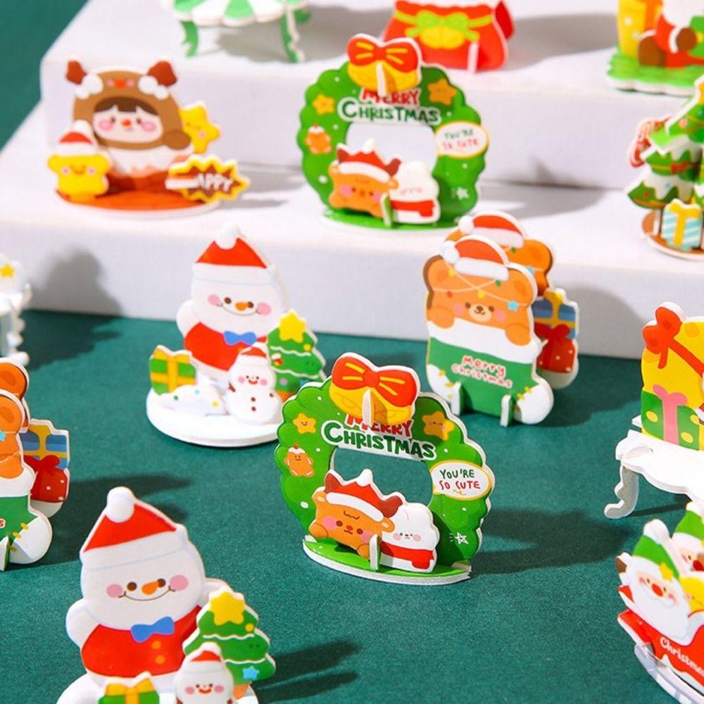 Christmas Tree Kids Xmas Arts Puzzle Snowman DIY Mini Christmas Tree  Adult
