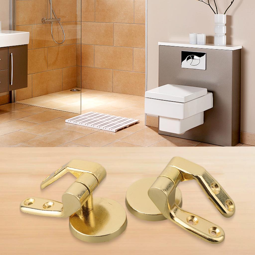 Gold Replacement Hinges Gold Toilet Hinges For Toilet Maintenance Nylon Washers Secure Fitting Corrosion-Resistant Nuts