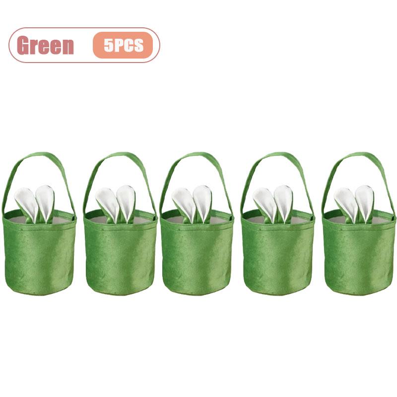 Пасхальные принадлежности Сумочка-корзинка с кроликом Подарочная коробка Контейнер для конфет с кроличьими ушками Весенний праздник Охота за яйцами Прочный держатель для угощений