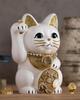Счастливый кот Миллионер Кот-правая рука Счастливый кот Манеки Кот Счастливый фэн-шуй Украшение Коробка для пожертвований (M-SIZE Белый) Поднятый/Керамический_Lucky (ml_M Белый)