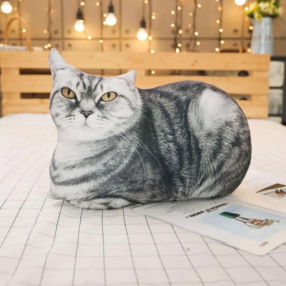 1 шт. 50 см 3D Симуляция Подушка-кошка, Милая кошка, Моющаяся плюшевая набивная подушка, Детская игрушка, Подушка для дивана, Украшение для дома