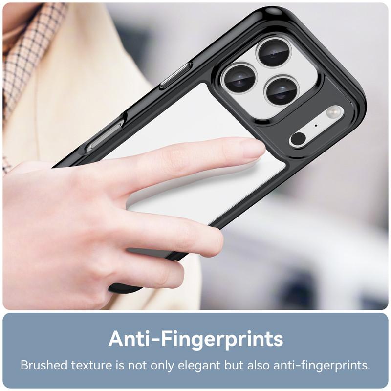 Для чехла iPhone 17 Pro Для Apple iPhone 17 Air iPhone 17 Pro Max Чехол ТПУ Прозрачный ПК + Силикон Ударопрочный Защитный Чехол для Телефона