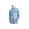 Calvin Klein Color Block Label Comfortable Long Sleeve Denim Jacket Men Jackets Blue J325551-1AA