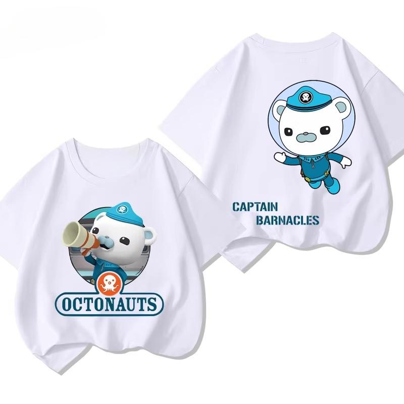 Potdemiel New Summer Style Pure Cotton Childrens TShirts Octonauts Print Unisex Size Comfortable and Breathable