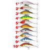 10PCS 7cm/8.5g High Carbon Steel Three Anchor Hook Simulation Fish Bait Hard Bait