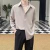 Autumn Light Mature Style Cuban Collar Lazy Drape Long Sleeved Shirt Men'S Loose Shirt 2024