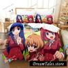Toradora Новый комплект постельного белья Мультяшный Аниме Взрослый Детская Спальня Пододеяльник Комплекты 3D Кавайные Девочки Постельное белье Двуспальное