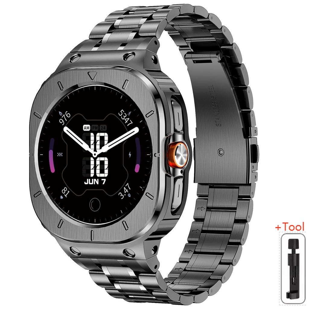 Stainless Steel Case+Strap for Samsung Galaxy Watch Ultra 2025 47mm Business Bracelet for Galaxy Watch 7 Ultra Replacement Strap