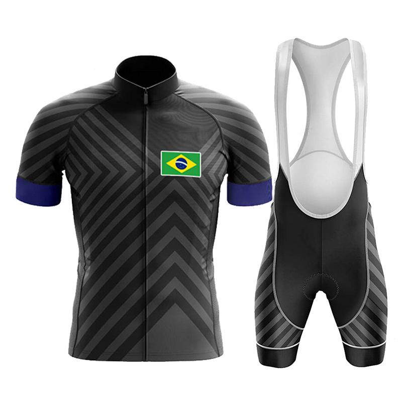 2026 Brazil New Cycling Team Jersey Bike Shorts Bib Set Ropa Ciclismo MenS MTB Shirt Summer Bicycling Maillot Bottom Clothing