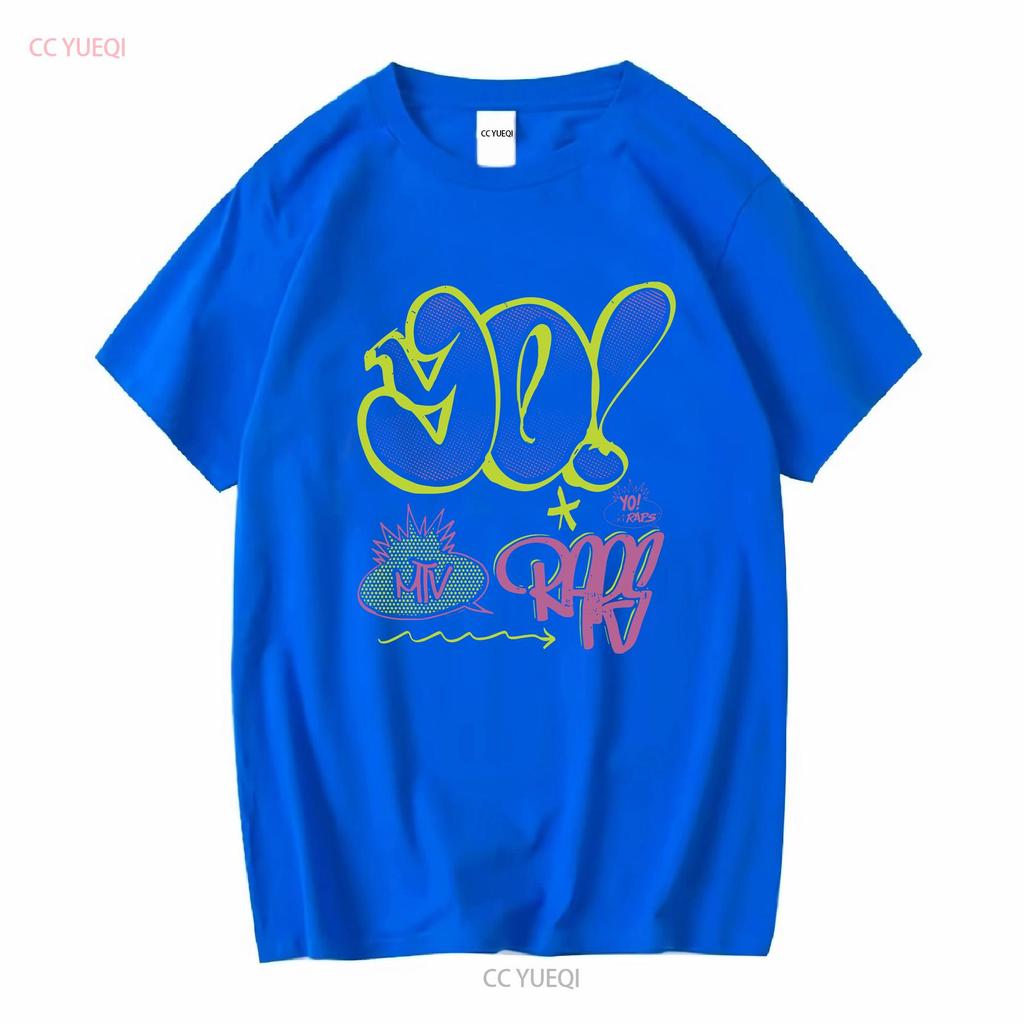 MTV 80s Music Television Yo Raps Graffiti Logo Mens T Shirt vintage Washed Slightly Versatile designer clothes Casual