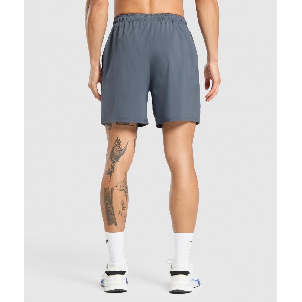 Gymshark Продолжайте показывать 7 шорт Titanium Blue A2b9x Ucmq