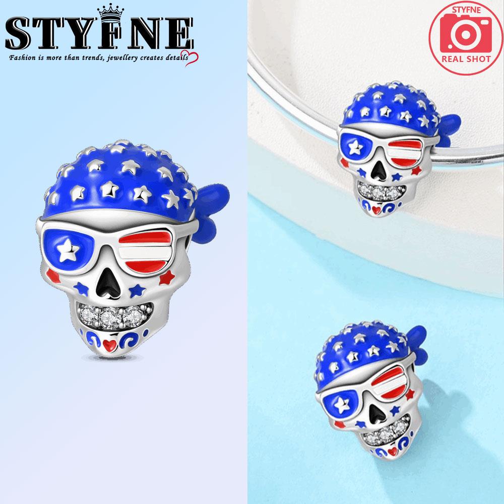 Медно-голубая ковбойская шляпа с подковой на удачу, подвеска-шарм в виде черепа для регби для оригинального браслета, женские украшения для девушек