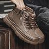 Новые модные осенние и зимние мужские высокие ботинки martin для студентов, трендовые рабочие туфли на мягкой подошве для мальчиков, кроссовки Martin с защитой труда