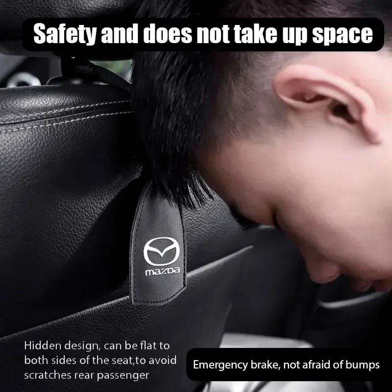 2025 Hot 1PC Car Rear Seat Hook for Mazda Logo CX7 RX8 RX7 CX3 Atenza CX9 Spoiler MX5 CX5 626 323 Chair Back Storage Hook Access