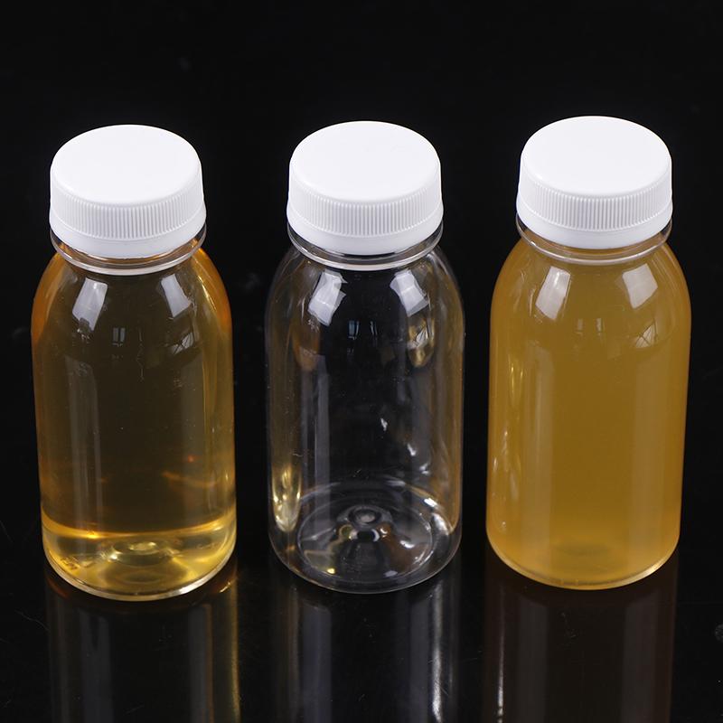 6 шт. 200 мл прозрачная детская бутылка для воды пластиковая бутылка для сока бутылка для молока для животных бутылка для напитков с крышкой портативные пустые бутылки для воды