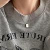 2023 New Cold Style Gold Square Pendant Necklace for Women - Simple Clavicle Chain Design