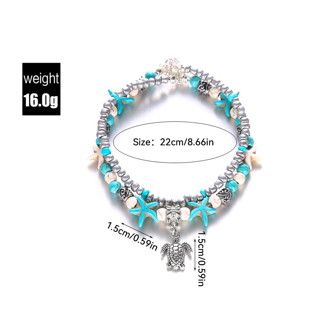 Стильные и модные браслеты на ногу в виде морской звезды для женщин, браслет на ногу с морской звездой и черепахой, пляжные браслеты на ногу