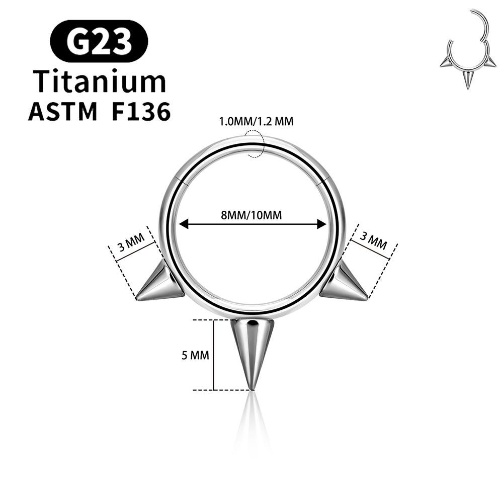 F136 G23 Титановый Пирсинг Септума Кольцо-Кликер 16G Шарнирный Пирсинг Кольца для Носа Обручи Хрящ Хеликс Козелок Серьги Украшения для Тела