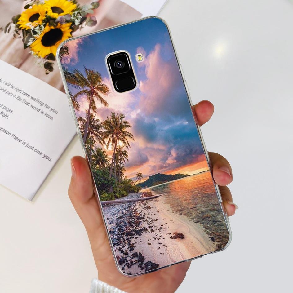 Чехол для Samsung Galaxy A8 2018 / A8 Plus 2018 A530F A730F Силиконовый чехол Популярный цветок одуванчика Мягкий TPU Чехол-защита для телефона
