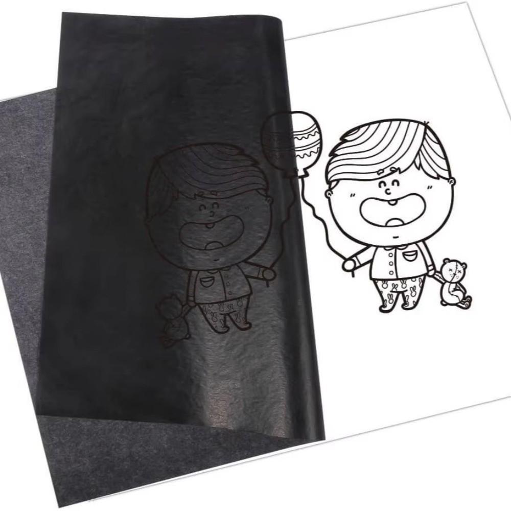 50/10Pcs A4 Carbon Copy Paper One Side Coated Finance Copy Paper Drawing Transfer Office Supplies