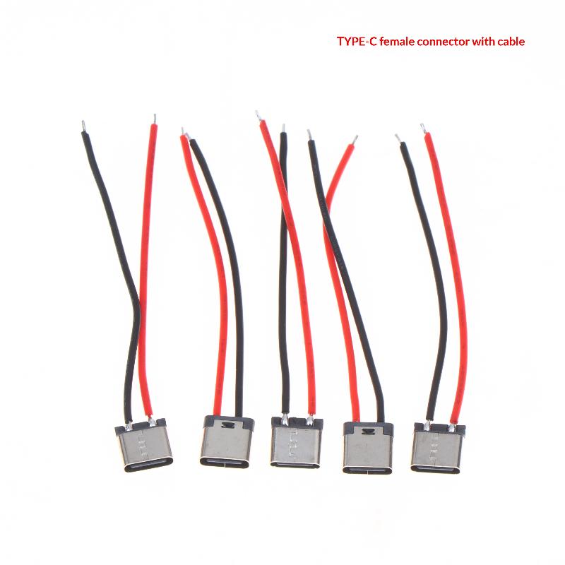 5 шт. 2-контактный Micro USB Type C Разъем Папа Мама Коннектор для Пайки Прямой Для Порта Зарядки Мобильного Телефона