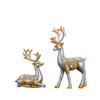 2pcs Crafts Resin Deer Ornaments Minimalist Cute Animal Sculpture Exquisite Creative Elk Statue TV Cabinet