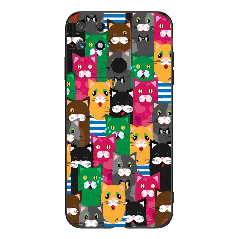 Для Realme Narzo 50A чехол 6,5 дюймов для OPPO Realme Narzo50A 50 A чехол RMX3430 чехол для телефона черный чехол из ТПУ милый забавный