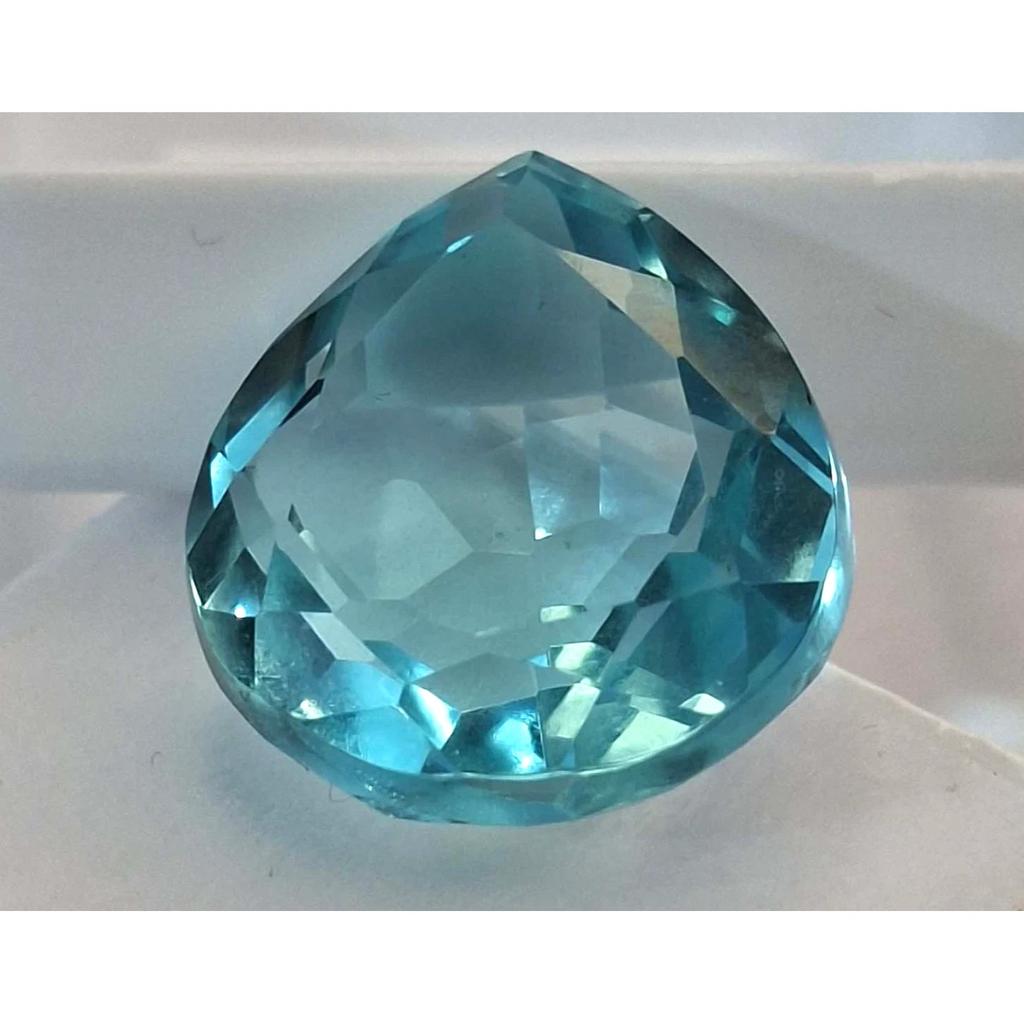 14-16 Ct Natural Swiss Blue Topaz Brazil Pear Cut Beautiful Certified Gemstone