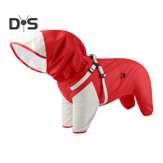 Дождевик для домашних животных с капюшоном, дождевик для собак, двухслойный водонепроницаемый пончо, дождевик для улицы, одежда для маленьких и средних собак