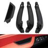 4Pcs/Set Interior Door Pull Handle Black for BMW X3 F25 X4 F26 2011-2017 Only Fit for LHD Model