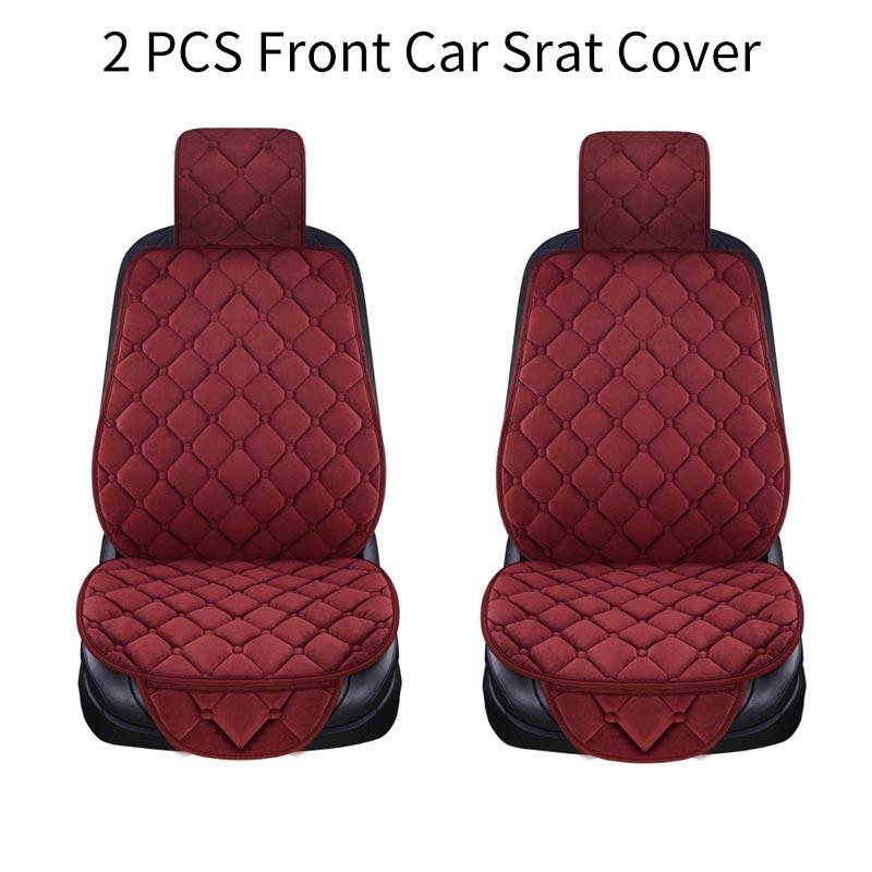 Теплый плюшевый чехол на автомобильное сиденье, зимний искусственный мех, авто спереди, сзади и сзади со спинкой, подушка для сиденья, защитная накладка для интерьера
