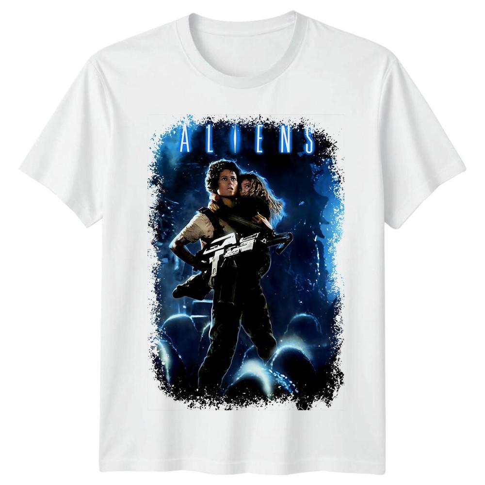 Aliens 1986 Movie Poster Inspired Tshirt Retro Classic Tee Unisex