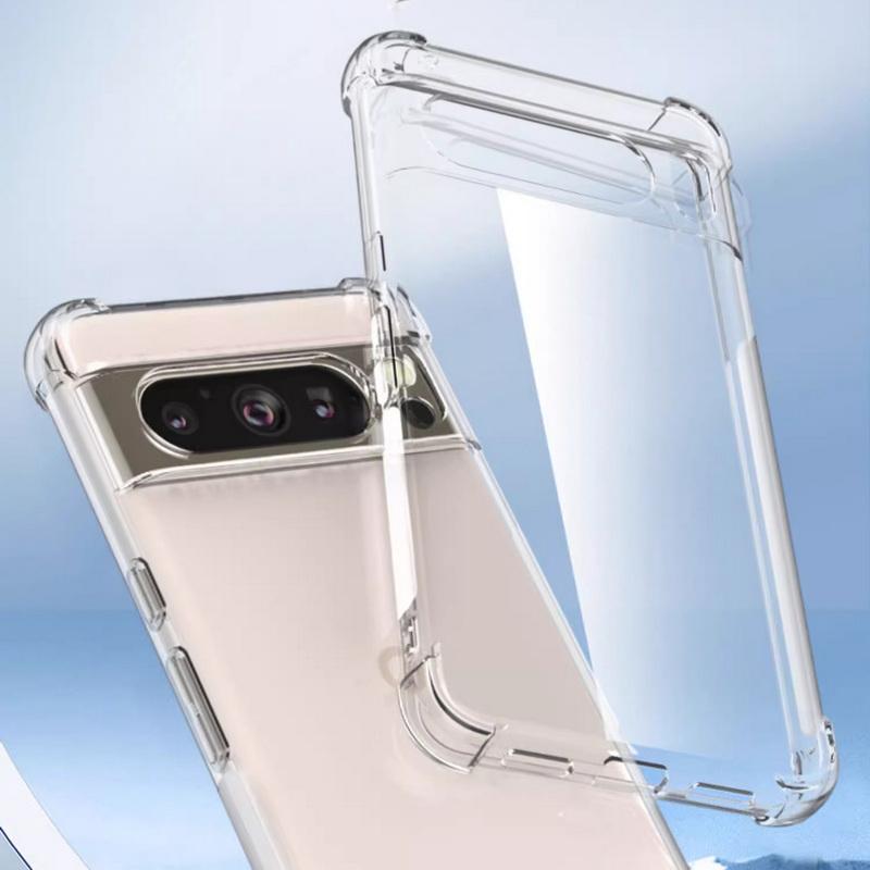 Прозрачный чехол для Google Pixel 6 7 8 9 Pro Xl 6a 7a 8a ударопрочный мягкий TPU тонкий чехол для телефона с защитой от падений