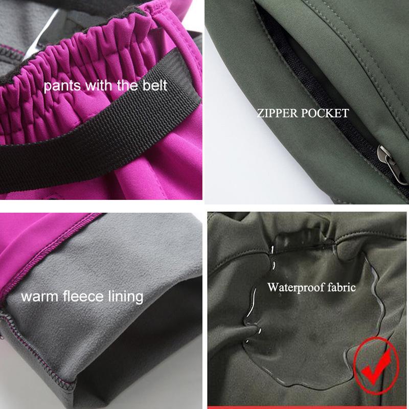 Штаны для походов, катания на лыжах, термобелье Softshell, сноуборда, кемпинга, катания на коньках, водонепроницаемые флисовые брюки для женщин, походов на открытом воздухе