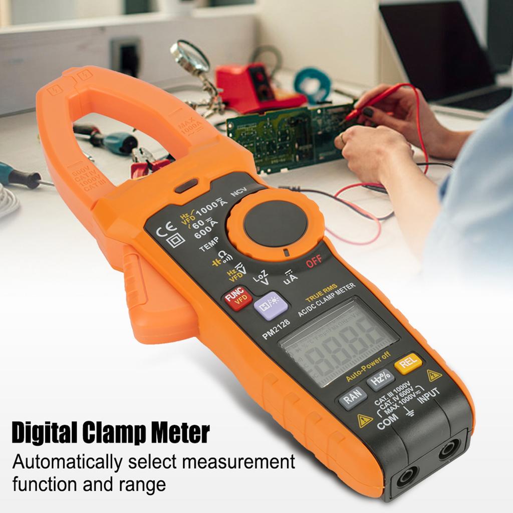 PEAKMETER PM2128 Ручной цифровой клещевой измеритель напряжения и тока ACDC, сопротивления, емкости