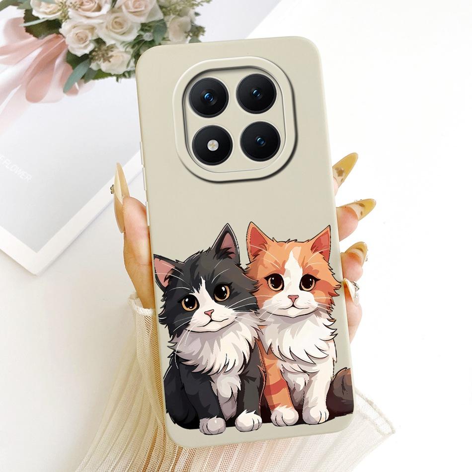 For Xiaomi Redmi Note 15 Pro+ 15Pro 5G Cute Cat Flower Cartoon Phone Case For Redmi Note 15 Pro Plus 5G Soft Silicone Bumpers