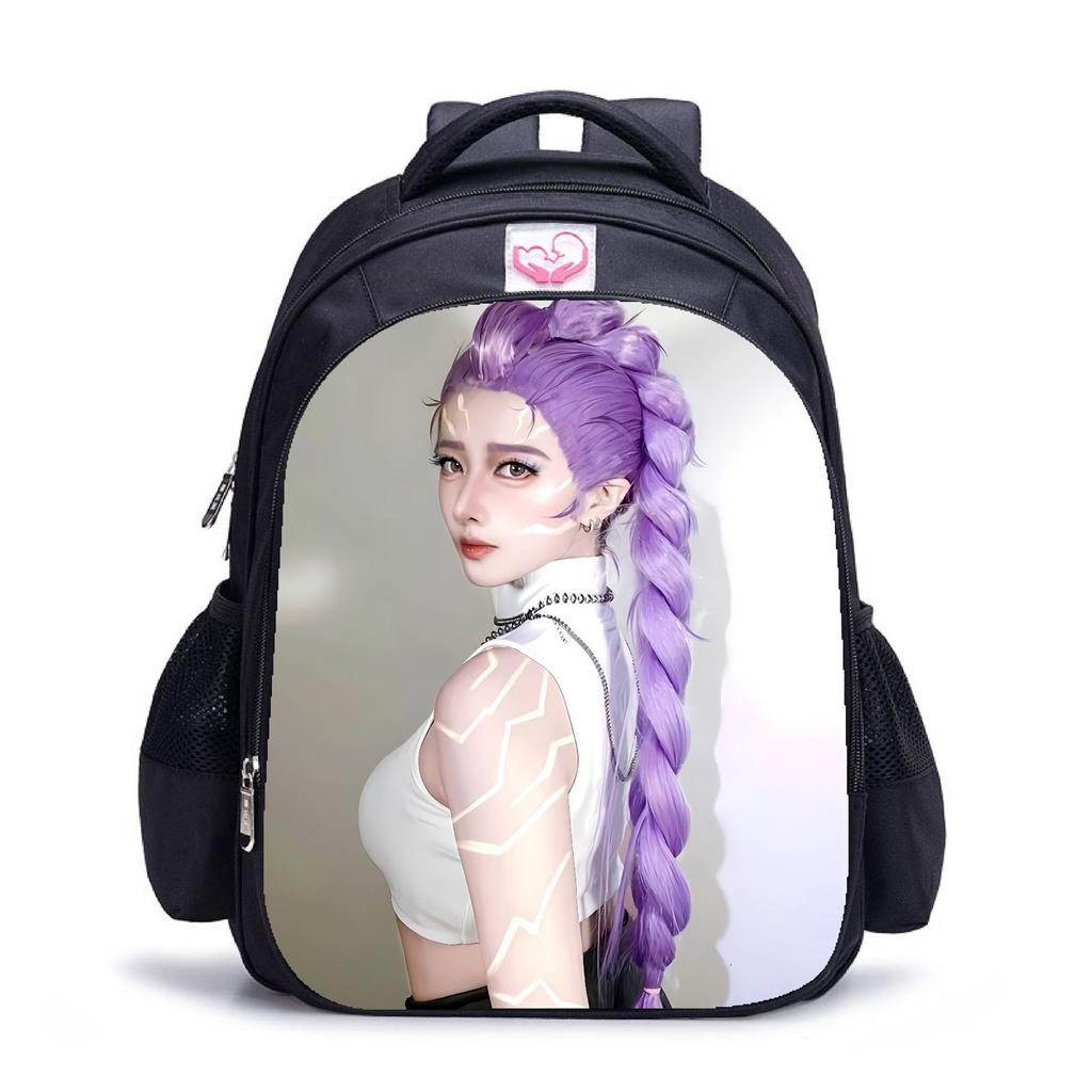 Повседневная сумка через плечо с рисунком из мультфильма для учеников младших классов средней школы, рюкзаки большой вместимости