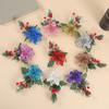 Christmas Flower Christmas Tree Pendant Props Christmas Pine Needle Red Fruit Branches