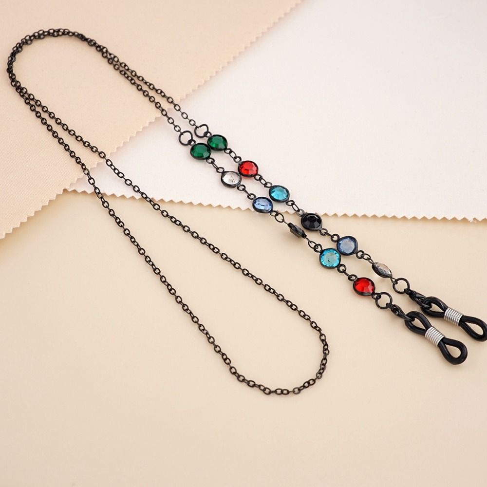 Ремешок для очков со стразами Металлическая цепочка для очков Цепочки для солнцезащитных очков Цепочка для маски Шнурок для очков