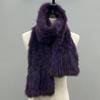 Women Winter Sable Scarf Knitted Natural Fur Shawls Fluffly Female Warm Scarves 78x25cm