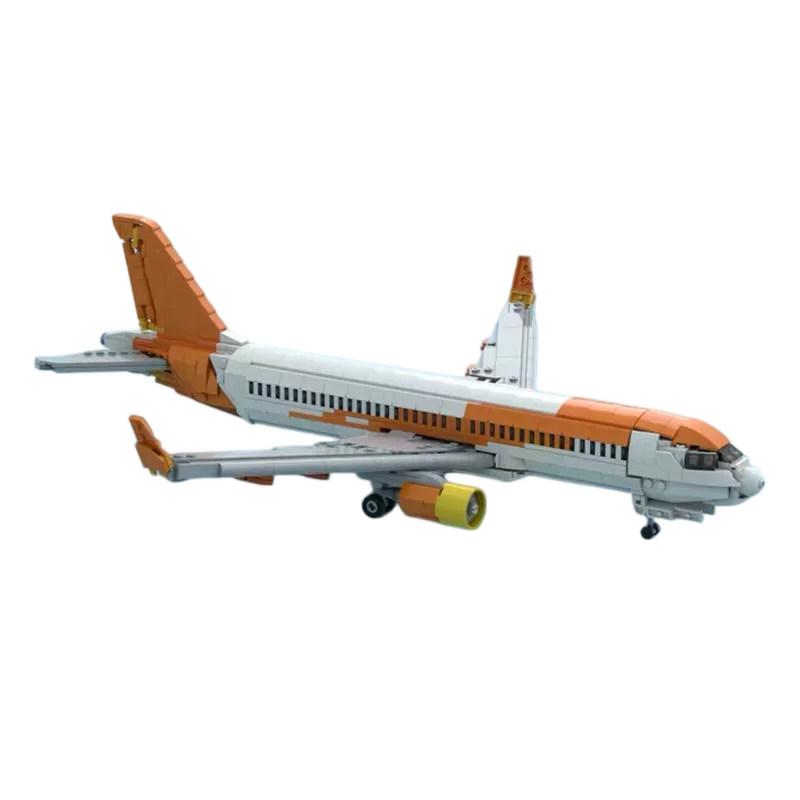 Aircraft DIY Assembly Brick Aviation Series EasyJet Airbus A320 Airplane Model Building Block Modular Technology Toy Kids Friend