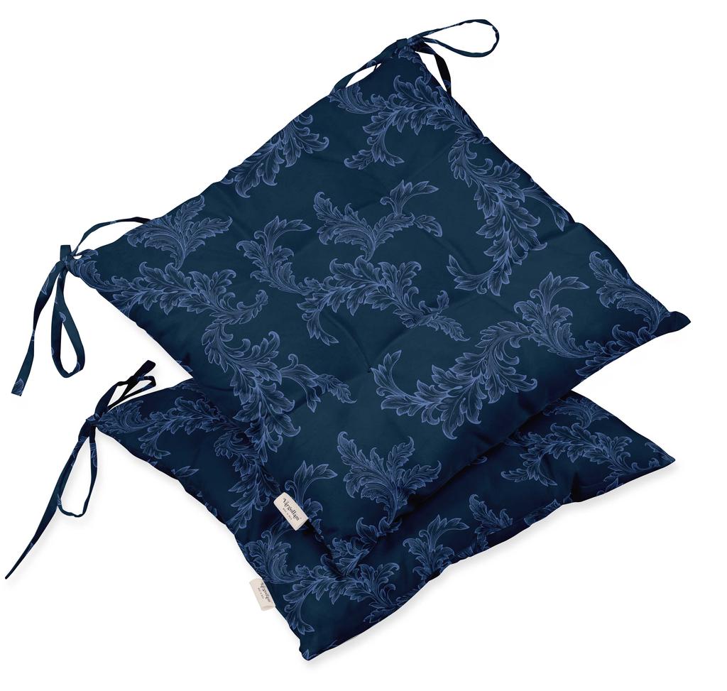 Vargottam Комплект из 2 квадратных подушек для сидения для патио с ворсом и принтом, водостойкая, 19 дюймов, фиолетовая |