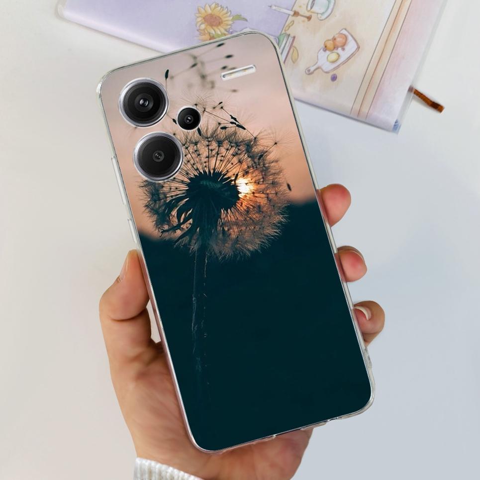 For Xiaomi Redmi Note 13 Pro Plus Pro+ Case Transparent New Fashion Pattern Soft TPU Etui For Xiaomi Redmi Note 13 4G 5G Bumper
