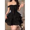 Black Shoulder Suspender Dress Women's Summer Niche Design Small Skirt