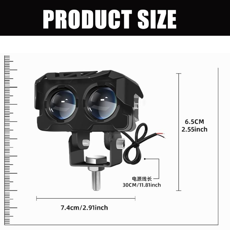 Высокоинтенсивный двухцветный рабочий фонарь для мотоцикла для повышенной безопасности, долговечность в любых погодных условиях и на всех типах местности