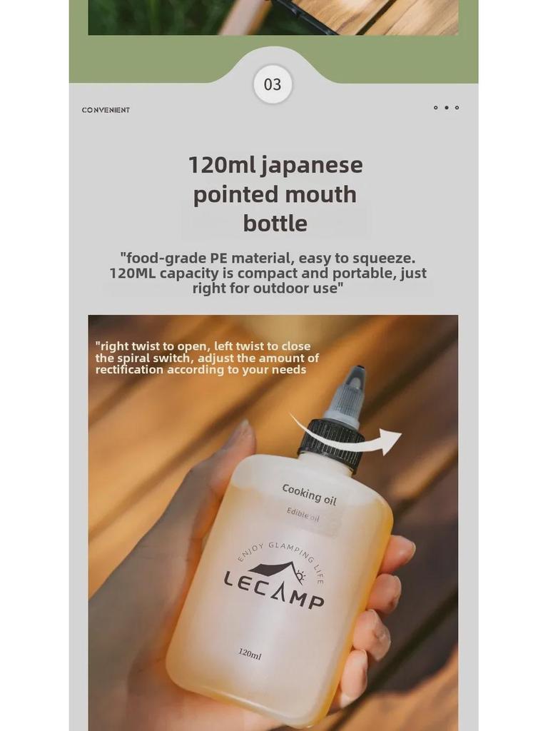 Портативный набор бутылок с приправами для кемпинга и пикников с герметичными бутылками для масла и сумкой для хранения