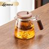 GIANXI Transparent 650ML Glass Teapot Home And Kitchen Puer Tea Teapots Coffee And Tea Tableware Wooden Handle Coffee Kettle