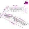 Folding Ramp 200 kg Load Capacity per Ramp 2 pcs Silver 166 x 23 x 4.5 cm