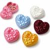 Silk Texture Heart-shaped Jewelry Box Small Size Storage Tray  Vanity Table