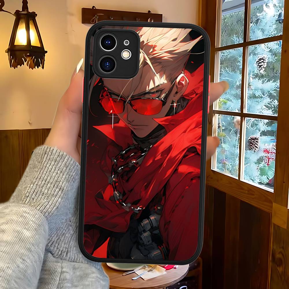 Classic Anime T-TrigunS Matte Translucent Phone Case For Iphone 16 ProMax 15 14 13 12 11 X XS PRO Plus